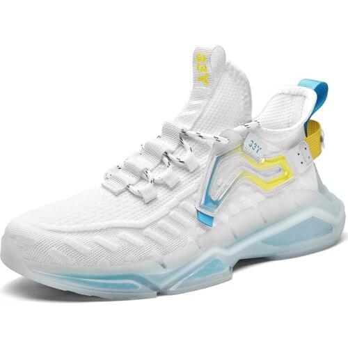 2021 Street Style High Elasticity Mens Sneakers Fashion Breathable Autumn Light Adult Man Casual Shoes Chaussure Homme Sport