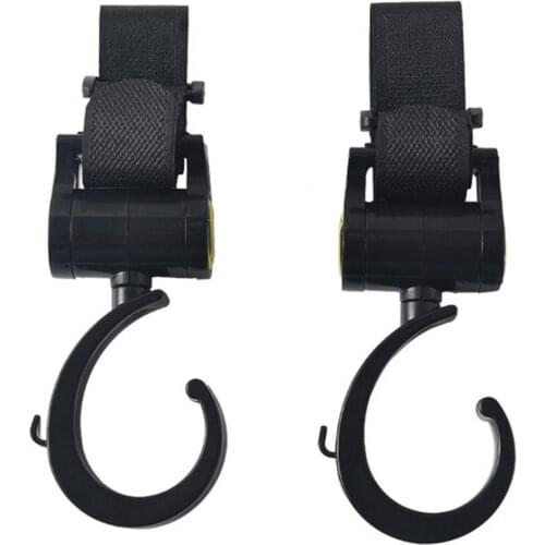 High Quality 2PCS/Set Baby Stroller Hooks Pram Rotate 360 Diaper Bag Hanger Baby Kids Stroller Pushchair Hanger Hook