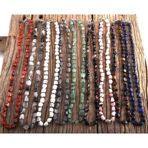 RH Fashion Boho Jewelry Random Shape Natural Stones Necklaces Women Bohemia Necklace