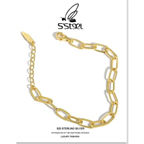 SSTEEL Round Bracelets For Women 925 Sterling Silver Designer Minimalist Personaliter Chain Bracelet Bijoux Femme 2020 Jewelry