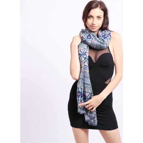 Ladies Geometric Pattern Colorful Scarf 2020 Style New Fashion