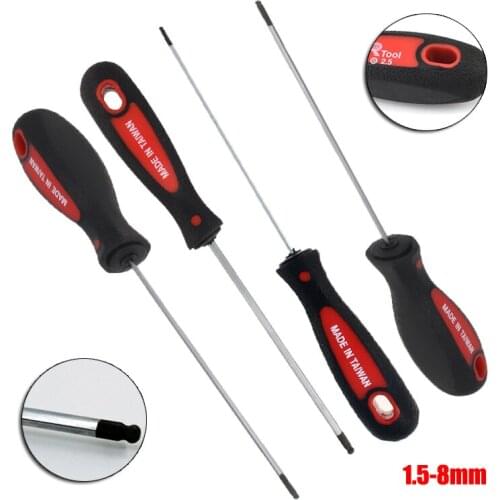 Utoolmart New 1pcs/2pcs 1.5-8mm High Quality Ball End Hexagon Screwdriver 100mm Knife Working Length S2 Alloy Steel Screw-driver