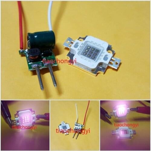 10pcs 10W IR 940nm High Power LED Chip + 10pcs MR16 3x3 driver 3-12V 600MA