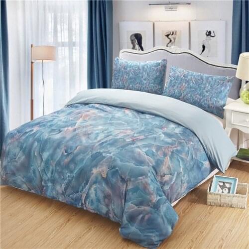 Marble Flower Rock Pattern Duvet Cover Set Floor Tile Pattern Quilt Cover and Pillowcase 3d Digital Printing 3 Pieces Set