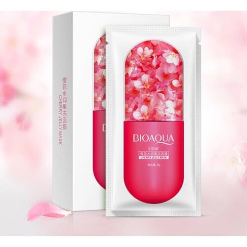 5Pcs BIOAQUA Jelly Mask Face Care Aloe vera /Blueberry/Cherry blossom Three types optional Moisturizing sleep jelly Facial Mask