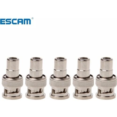 5x BNC Male To RCA Female Coaxial Connector Adapter For CCTV Surveillance Video
