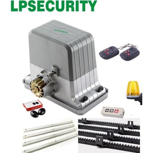 1800KG automatic wooden steel Sliding Gate Opener Operator 4 keyfobs with 5m 6m 7m racks(photocell button lamp optional)