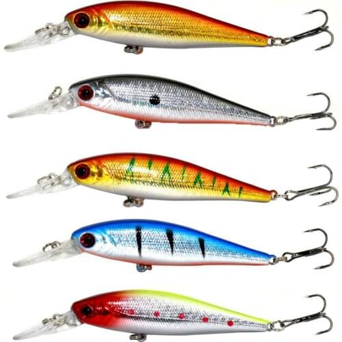 11cm Stripe Pattern Minnow Streak Fishing Lure Bass Freshwater Hook Hard Bait Fishing Accessories Saltwater Trolling Fish Bait