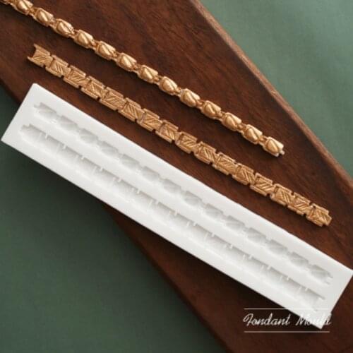 Watch Chain Mould Silicone Mold Fondant Cake Decorating Tool Gumpaste Sugarcraft Chocolate Forms Bakeware