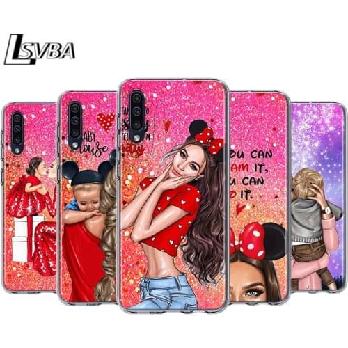Baby Mom Girl Hot Fashion For Samsung Galaxy A90 A80 A70 A60 A50 A40 A30 A32 A52 A72 A02S A2 A20S A20E A10S A10E A10 Phone Case