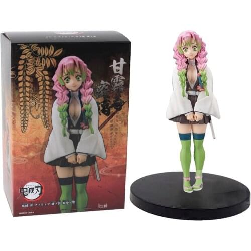 16cm Demon Slayer Kochou Shinobu Standing Yellow PVC Action Figure Kimetsu No Yaiba Tanjirou Nezuko Model Toys