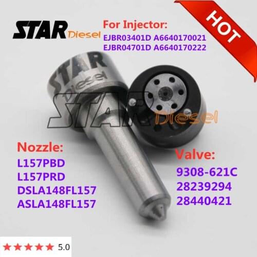 Nozzle L157PBD Valve 9308-621C Injector Repair Kits 7135-650 For SSANGYONG EJBR03401D EJBR04701D A6640170021 A6640170222