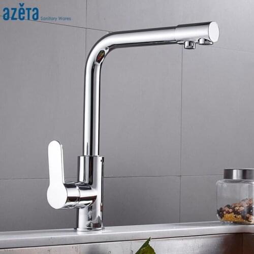 Azeta Filter Kitchen Faucet 360 Degree Rotation Kitchen Sink Tap Kitchen 3 Way Faucet With Water Purify Function AT8808