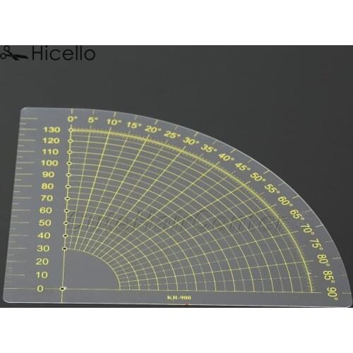 Tailor Sewing Ruler Transparent Plastic Sector Patchwork 18*16cm fan-shaped Ruler Quilt Foot Rule-foot Seam Measue Tool Hicello