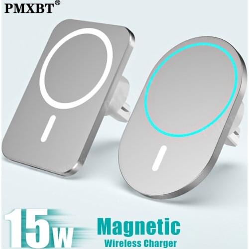 15W Magsafing Car Wireless Charger Air Vent Mount Magnetic Adsorbable Phone Car Holder For iPhone 12 Pro Max Mini Fast Charging