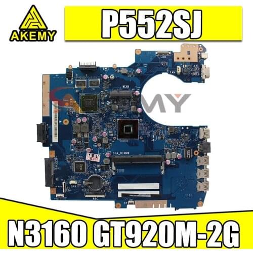 P552SJ laptop motherboard N3150 N3160 GT920M-2G for ASUS P552SJ PU552SJ PRO552S P552S PU552S mainboard test OK