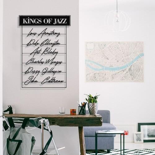 MIGNATIS King Jazz Design Metal Wall Decor - Inside Of a FrameKitchen Wall Decor, Office, wall Decorations for Living Room