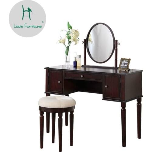 American Solid Wood Bedroom Cosmetic Simple Modern Receiving Small Huxing Multifunctional Cosmetic Table