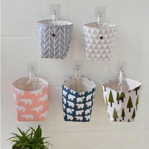 Wall Hanging Storage Bags Organizer Small Pocket Desktop Box Pockets Bathroom Home Wardrobe Door Pendant Decor Supplies