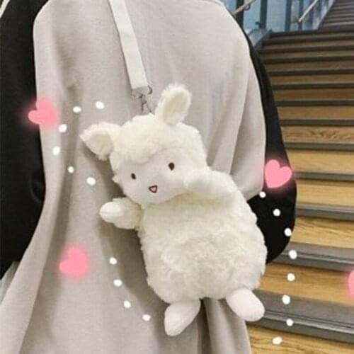 2020 Spring and Summer New Plush Little Sheep Plush Bag Small Cute Girl Shoulder Portable Messenger Change Female Bag