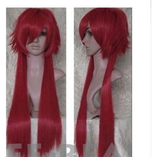 Zhaoxia++01386@Q8+++ Dark Red Final Fantasy Reno Cosplay Wig