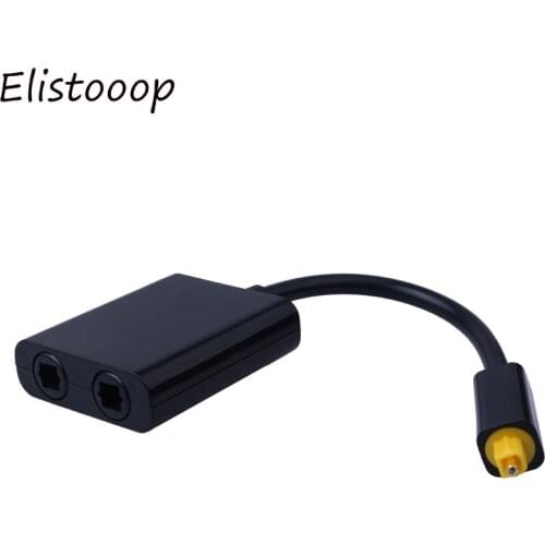 Portable Digital SPDIF Optical Audio Splitter Adapter 2 Way Toslink Splitter SPDIF Optical Cable Splitter Hub 1 Input 2 Output