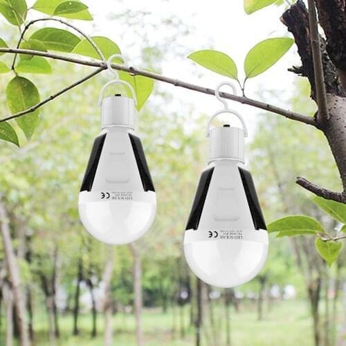 Portable Solar LED Light Bulb IP65 7W 12W E27 Rechargeable Solar Emergency Lamp Outdoor Garden courtyard Street Lawn Lighting