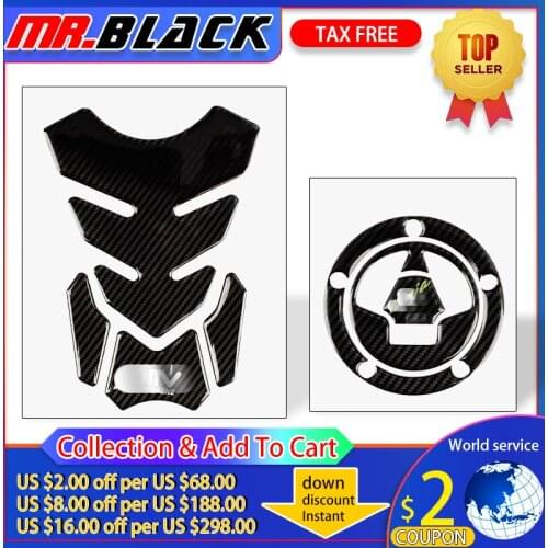 Carbon Fiber Tank Pad Gas Cap Decal Protector Cover fit for Kawasaki Ninja ZX6R ZX10R Z1000 Z1000SX Z800 ER6N VN650