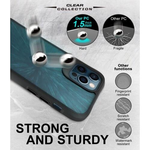 Shockproof Bumper Phone Case For iPhone 11 12Pro Max XR XS Max 7 8 Plus X 12Pro Transparent Armor 2in1 Hybrid Protect Back Cover