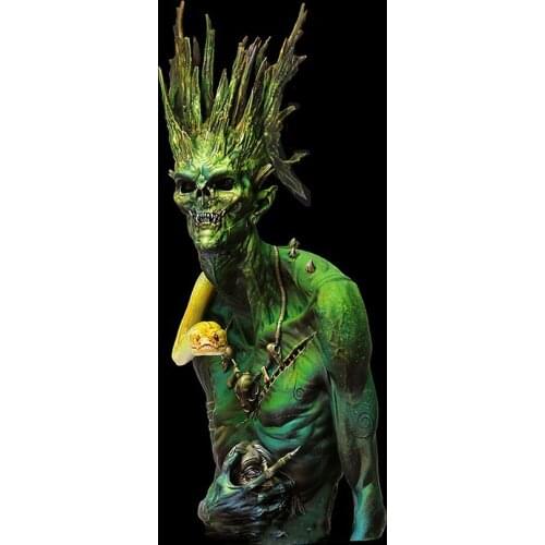 Self-assembled New Unassembled 1/10 ancient man with snake bust Resin Figure Unpainted Model Kit