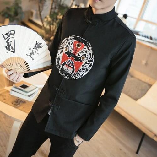 Traditional chinese clothing for men outerwear male jacket mandarin collar suit tangzhuang men clothes 2018 TA179