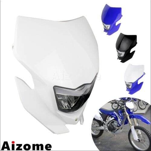 Universal Motorcycle Headlamp Mask For Yamaha Suzuki Honda DRZ XR CRF XT EXC MX YZ WR YZF WRF Dirt Bike Headlight Fairing