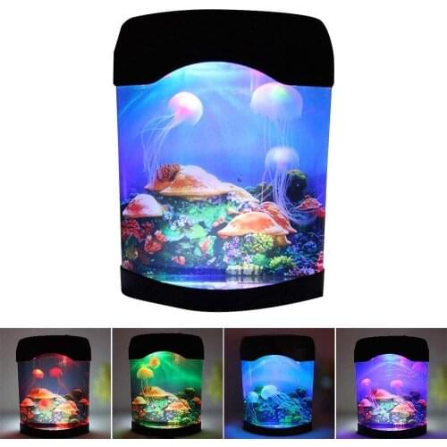 USB Jellyfish Lamp Electric Aquarium Ocean Decoration Vibrant RGB Color Changing Light Effects Ultimate Large Sensory Ideal Gift
