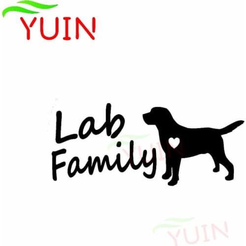 Lab Family Labrador Mother Dog Sticker Fashion Decoration PVC Waterproof Sunscreen Decal Black/White/Red/Laser/Silver