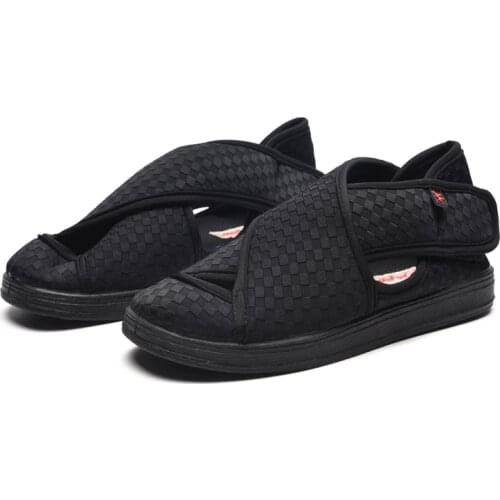 .Lady‘s Summer Diabetic Recovery sandals with adjustable closure Wide Width rubber foamed outsole comfortable for Edema Swollen