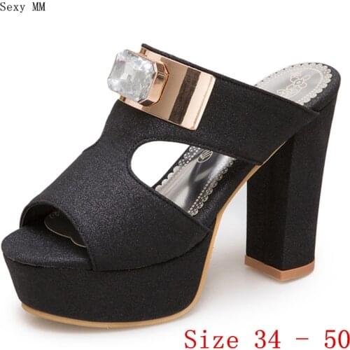 Platform Pumps Women High Heels Peep Toe Gladiator Sandals Woman High Heel Shoes Plus Size 34 - 40 41 42 43 44 45 46 47 48 49 50