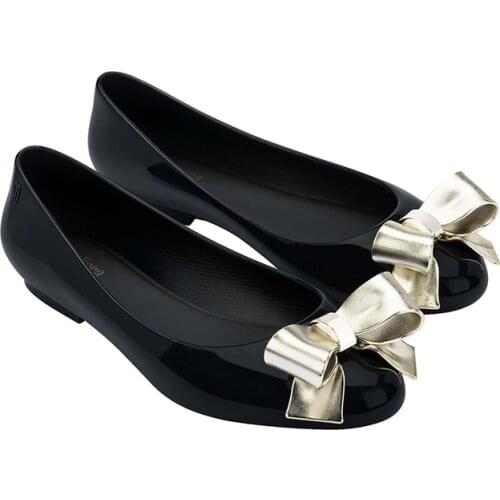 2021 Melissa Women Jelly Shoes Star Sandals Women Party Jelly Sandals Melissa Female Flat Sweet Summer Bow Adult Slippers