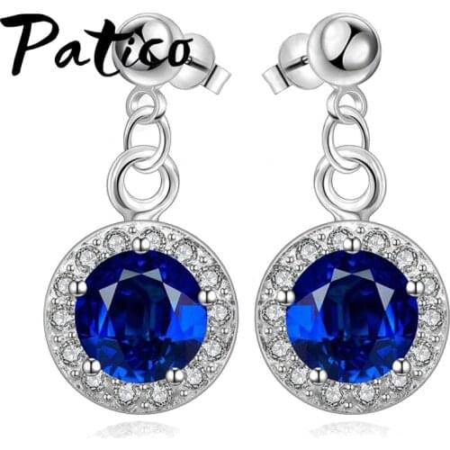 High Quality Pure Real 925 Sterling Silver With Cubic Zirconia Crystal Earrings Elegant Woman Party Engagement Jewelry Free Ship