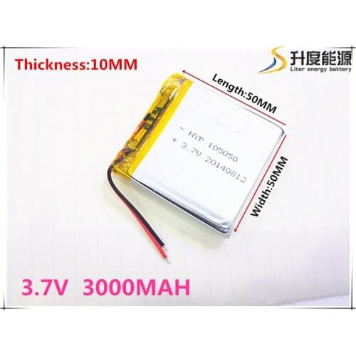 1pcs/lot 105050 3.7V 3000mah Lithium polymer Battery with Protection Board For PDA Tablet PCs Digital Products