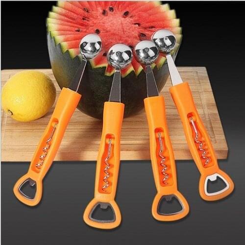 1PC Ice Cream Dig Ball Scoop Spoon Baller DIY Assorted Dishes Tool Watermelon Melon Bottle Opener Gadget EKX 170