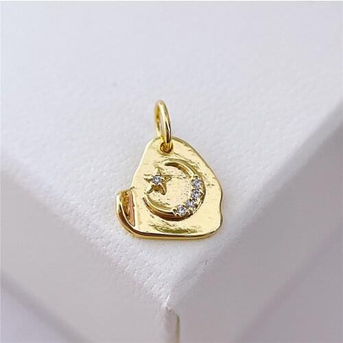 1PCS real 18K Gold plated jewelry accessories charms pendants DIY bracelet necklace making jewelry findings