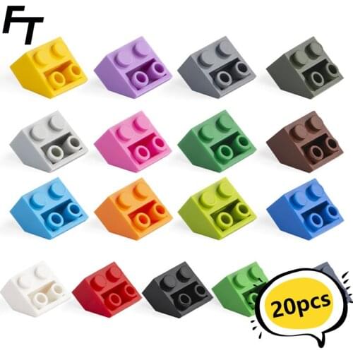 20 Pcs Bulk Small Particle 3660 MOC Building Block 2x2 45 Degrees Slope Reverse Brick Accessories Building Block Castle Toys