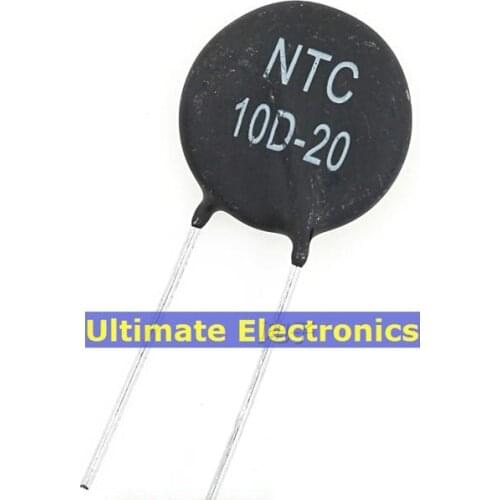 20pcs Thermistor NTC10D-20 10D-20 10D20MM Diameter Negative Temperature coefficient