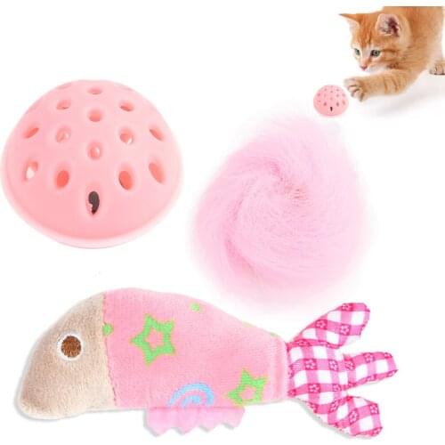 3PCS Creative Catnip Bell Small Fish Cat Toy Creative Interactive Catnip Toy Pet Play Toys For Cat Training Pet Supplies Good