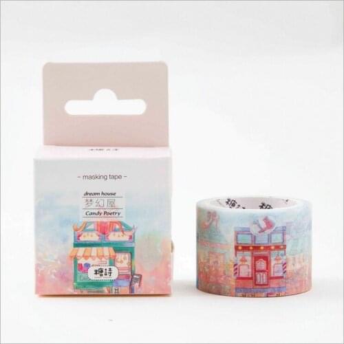 30mm Wide Fantasy Dream house Decoration Washi Tape DIY Planner Diary Scrapbooking Sticker Masking Tape