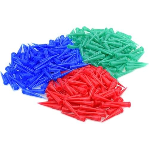 300pcs Plastic Tapered Needle Tips Adhesive Dispensing Tapered Blunt Tips 18G 22G 25G Liquid Glue Dispenser Dispensing Needles