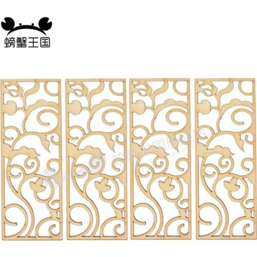 4pcs DIY Dollhouse mini Furniture Miniature Doll Accessories Chinese Style Wooden Furniture