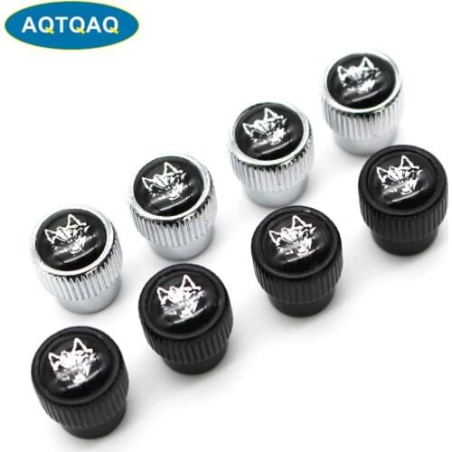 4 Pcs/Set Zinc Alloy Wolf Style Tire Valve Stem Cap Tire Wheel Stem Air Valve Caps for Auto Cars