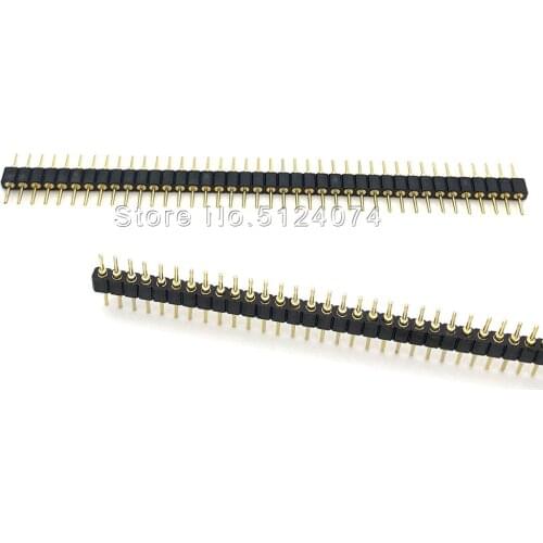 5pcs/lot 2.0 single row pin header 1*40pin spacing 2.0mm Circular hole pin Round hole pin header 1*40p gold-plated connector