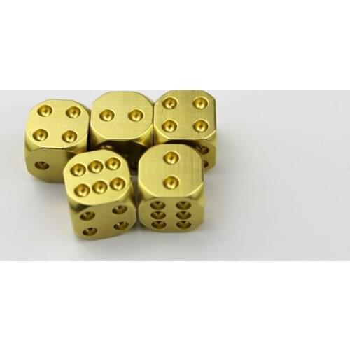 5 Pcs/Lot Brass dice Pure copper solid dice mahjong dice